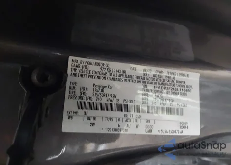 2014 Ford Focus Se z USA, uszkodzony, nr VIN 1FADP3F24EL118460